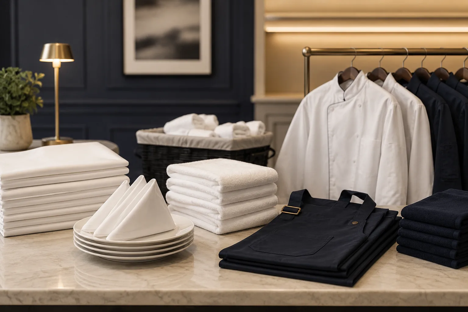 commerial Hospitality laundry dry cleaned and folded