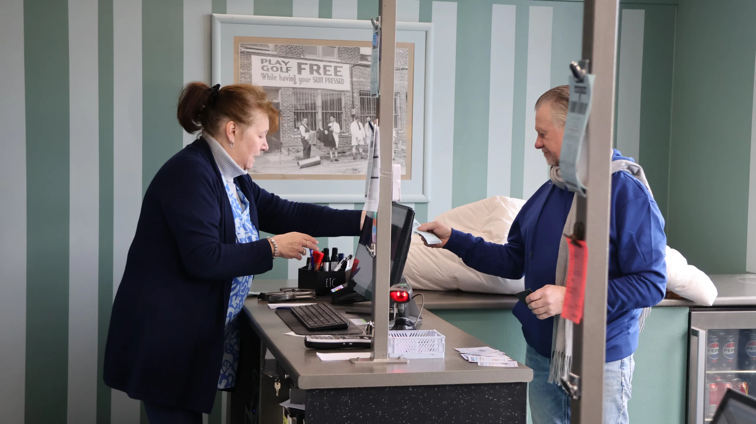 Dry Cleaning Service with customer paying